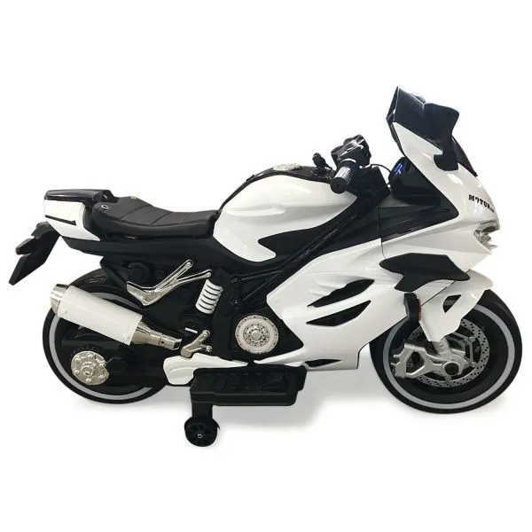 Детский электромотоцикл Ducati (12V, EVA, ручка газа, спидометр) - FT-921-WHITE