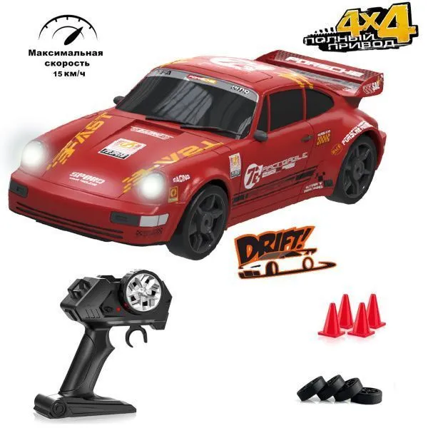 Радиоуправляемая машина для дрифта Porsche 911 GT RS 4WD 1:24 - 757-4WD33D