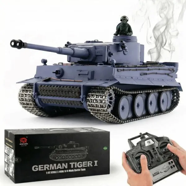 Радиоуправляемый танк Heng Long German Tiger MS version V7.0 масштаб 1:16 2.4G - 3818-1-UpgA-V7