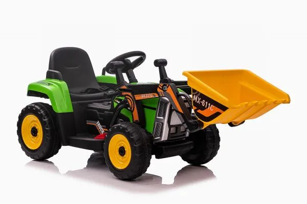 Детский электромобиль XMX трактор с ковшом (зеленый, EVA, пульт, 12V) - XMX611U-GREEN