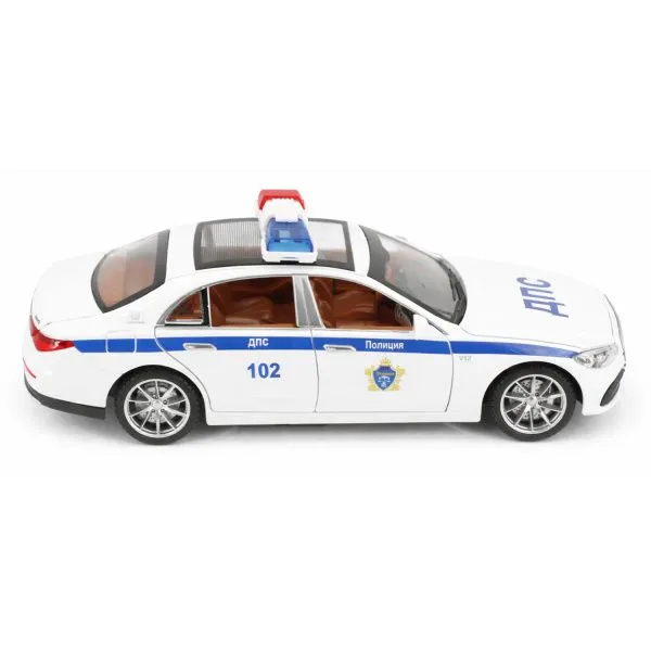 Радиоуправляемая металлическая полицейская машина Mercedes S600 1:22 - HCL-3613-WHITE