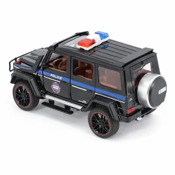 Радиоуправляемая металлическая полицейская машина Mercedes G500 1:22 - HCL-3608-BLACK