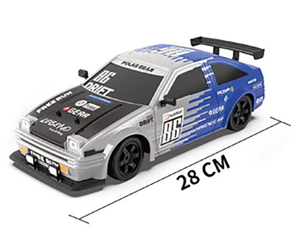 Радиоуправляемая машина для дрифта HB Toyota AE86 (4WD, свет, пар, акб, 1:16) - SC16A07-1