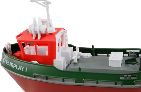 Радиоуправляемый буксир Tugboat зеленый 2.4G 1:72 - HL-3800-G