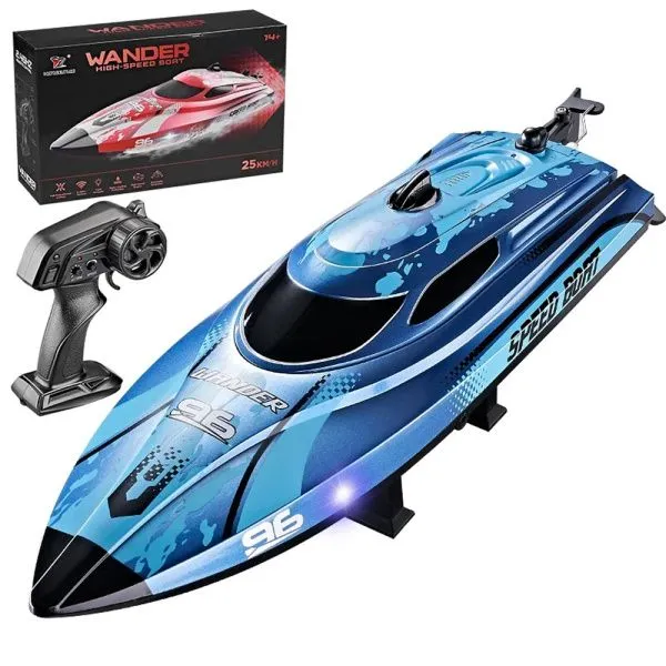 Радиоуправляемый катер Wander (30 см, LED, 25 км/ч) - HJ820-BLUE