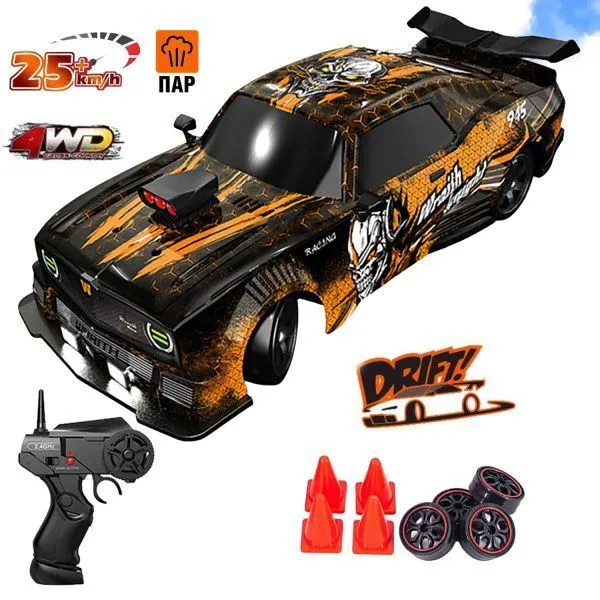 Радиоуправляемая машина для дрифта HB Ford Mustang (4WD, свет, пар, акб, 1:16) - SC16A17