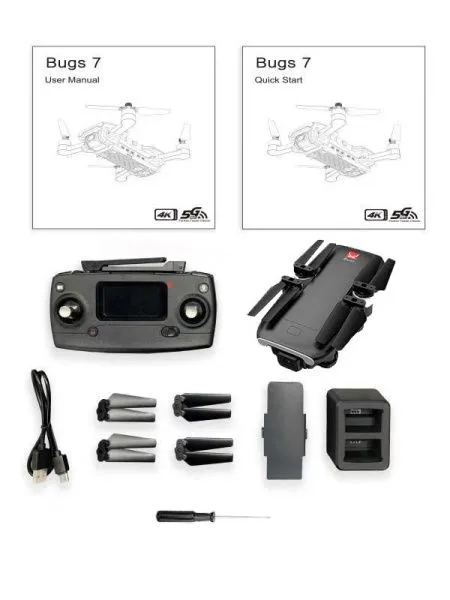 Радиоуправляемый квадрокоптер MJX Bugs 7 4K V2 с сумкой - MJX-B7-V2-BAG