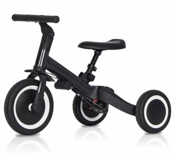 Детский беговел-велосипед 6в1 с родительской ручкой, черный - TR008-BLACK