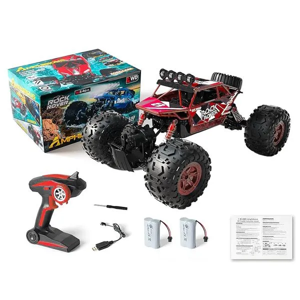 Радиоуправляемый красный краулер амфибия (2 АКБ 7.4В, свет, 1:10) - C1201W-RED-V2