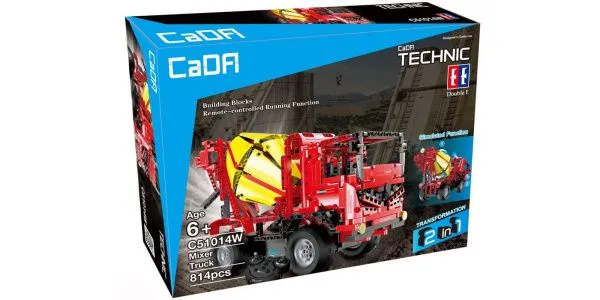 Радиоуправляемый конструктор бетономешалка / кран Cada Technics 2 в 1 - 2.4G - C51014W