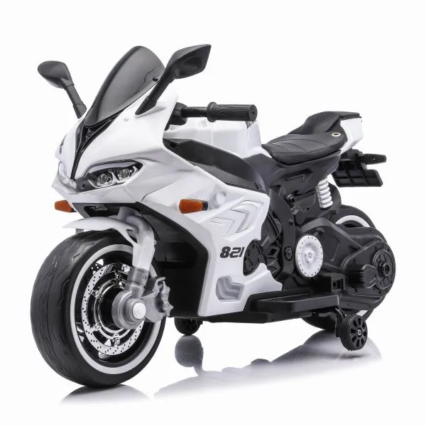 Детский электромотоцикл Ducati (12V, EVA, ручка газа, спидометр) - FT-821-WHITE