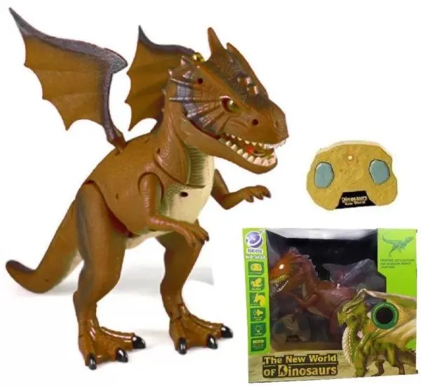 Радиоуправляемый дракон (33 см, коричневый, свет, звук) - 9988-BROWN