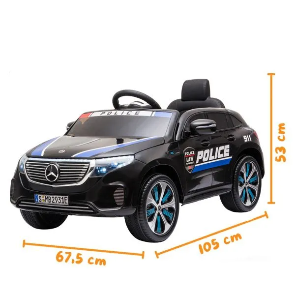 Детский электромобиль Mercedes Police EQC 400 12V 2WD - HL378-BLACK