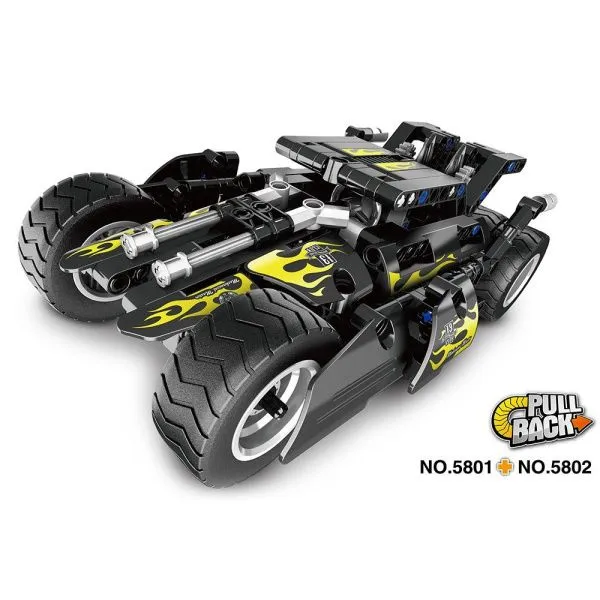 Конструктор QiHui Technics "Шорт-Корс" (инерционная модель), 177 деталей - QH5802