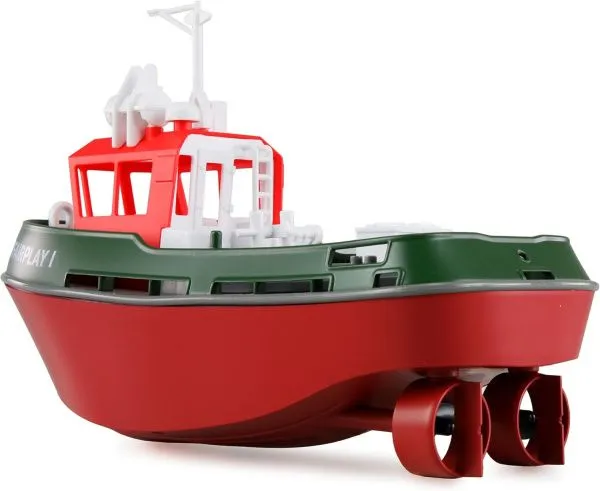 Радиоуправляемый буксир Tugboat зеленый 2.4G 1:72 - HL-3800-G