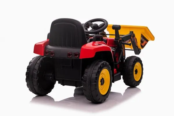 Детский электромобиль XMX трактор с ковшом (красный, EVA, пульт, 12V) - XMX611U-RED