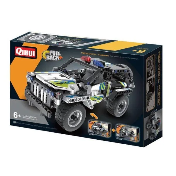 Конструктор QiHui Technics "Полицейский мотоцикл" (инерционная модель), 193 детали - QH5806