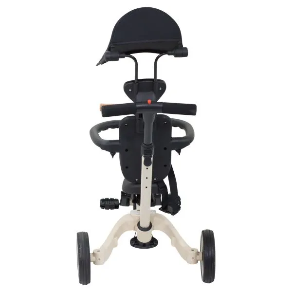 Детский беговел-велосипед 8в1 с крышей и ручкой, бежевый - TR008C-BEIGE