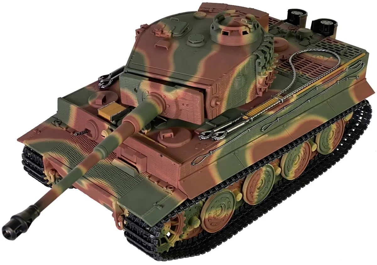 Радиоуправляемый танк Taigen Tiger 1 Германия 1:16 (лесной камуфляж, звук, дым V3) - AS3818-D-CAMO