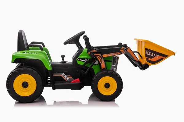 Детский электромобиль XMX трактор с ковшом (зеленый, EVA, пульт, 12V) - XMX611U-GREEN