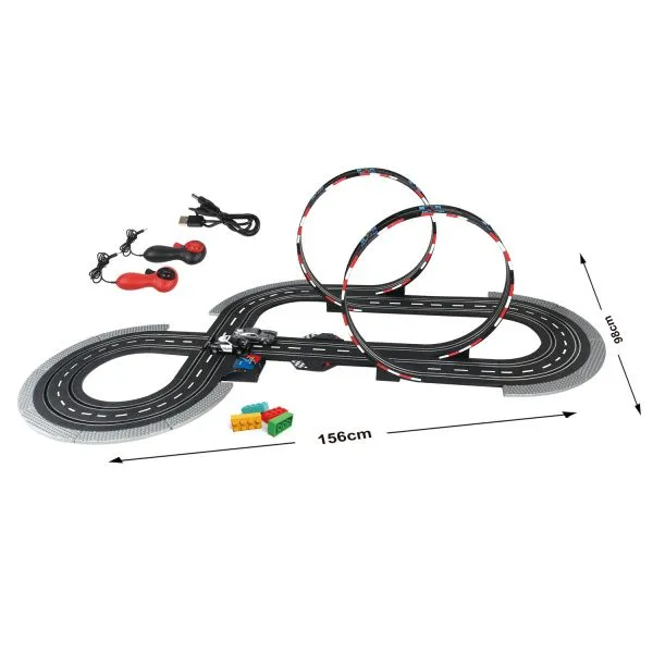 Гоночный автотрек JJ Slot (2 машинки, 508 см, от сети, 1:43) - JJ210-1