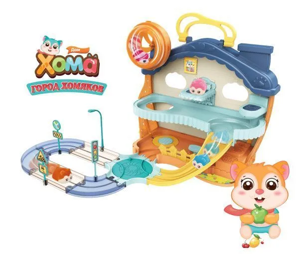 Набор игровой Fenfa "Город хомяков" Синий Дом Хомы (2 хомяка, свет, звук) - 1619A