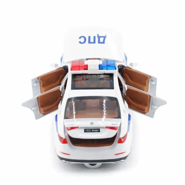 Радиоуправляемая металлическая полицейская машина Mercedes S600 1:22 - HCL-3613-WHITE