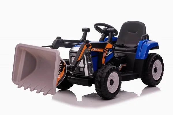 Детский электромобиль XMX трактор с ковшом (синий, EVA, пульт, 12V) - XMX611U-BLUE