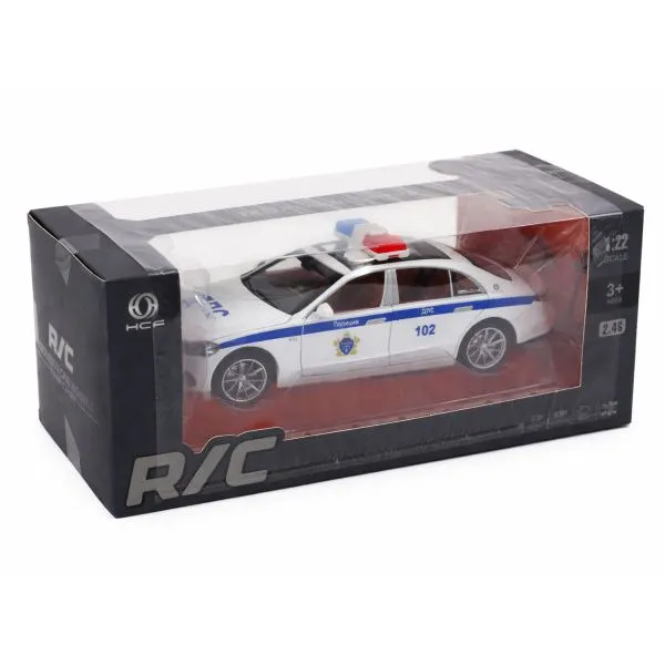 Радиоуправляемая металлическая полицейская машина Mercedes S600 1:22 - HCL-3613-WHITE