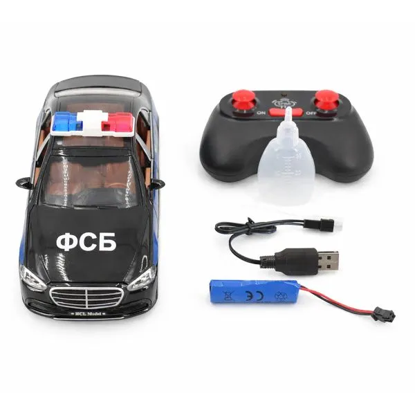 Радиоуправляемая металлическая полицейская машина Mercedes S600 1:22 - HCL-3613-BLACK