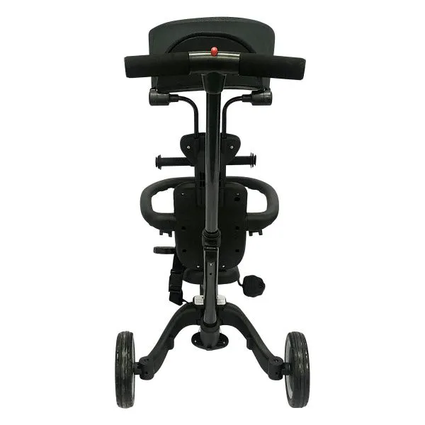 Детский беговел-велосипед 8в1 с крышей и ручкой, черный - TR010-BLACK