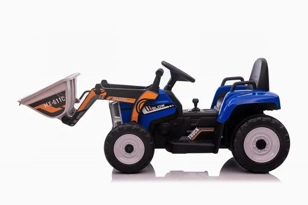 Детский электромобиль XMX трактор с ковшом (синий, EVA, пульт, 12V) - XMX611U-BLUE