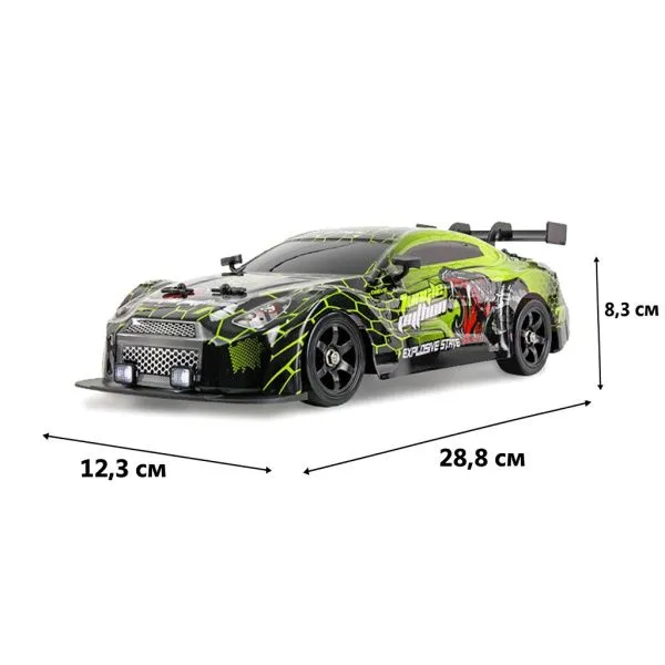 Радиоуправляемая машина для дрифта HB Nissan GTR (4WD, свет, пар, акб, 1:16) - SC16A13