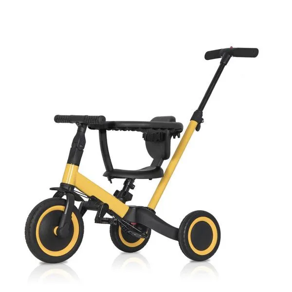 Детский беговел-велосипед 6в1 с родительской ручкой, желтый - TR008-YELLOW
