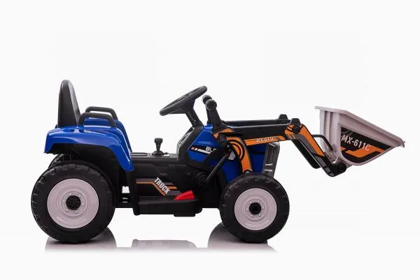Детский электромобиль XMX трактор с ковшом (синий, EVA, пульт, 12V) - XMX611U-BLUE
