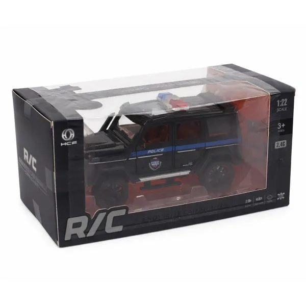 Радиоуправляемая металлическая полицейская машина Mercedes G500 1:22 - HCL-3608-BLACK
