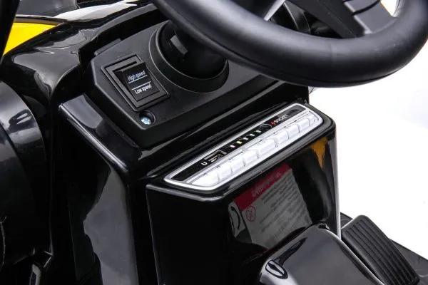 Детский электромобиль трактор с ковшом и пультом управления (желтый, 2WD, EVA) - HL389-LUX-YELLOW