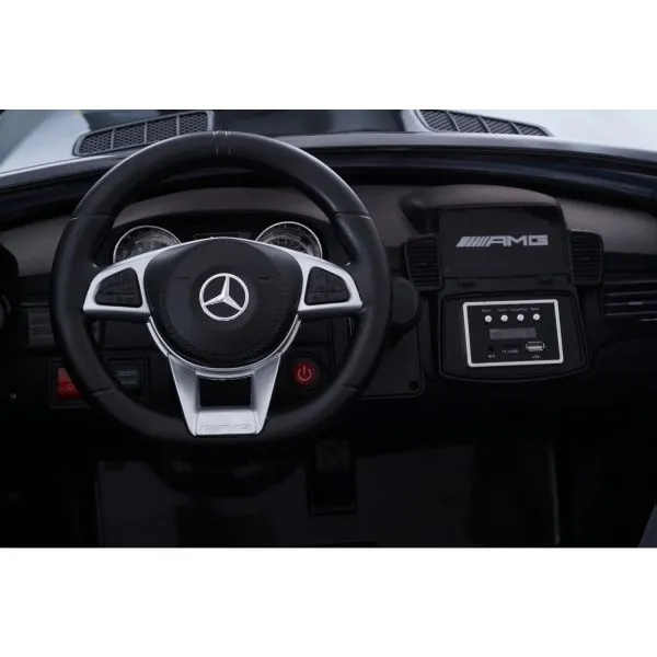 Электромобиль Mercedes Benz GLS63 (черный лак, 4WD, 12V) - HL228