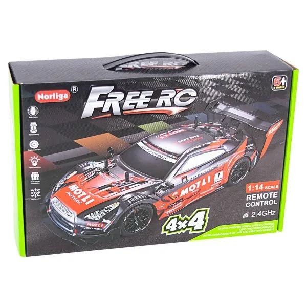 Радиоуправляемая машина для дрифта Nissan GTR R35 (свет, пар, 4WD 1:14) - RC-18B-1