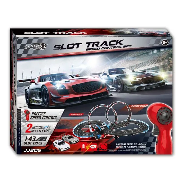 Гоночный автотрек JJ slot (2 машинки, 452 см, от сети, 1:43) - JJ205-1