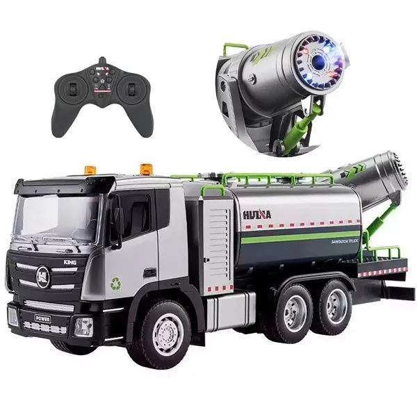 Радиоуправляемый грузовик Huina с цистерной и распылителем воды (свет, звук, пар, 1:18) - HN1316