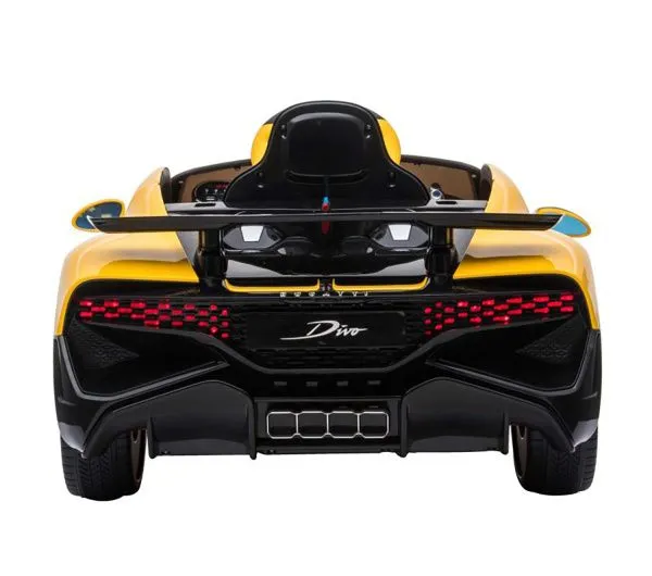 Детский электромобиль Bugatti Divo (желтый лак, 12V) - HL338