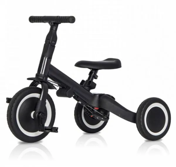 Детский беговел-велосипед 6в1 с родительской ручкой, черный - TR008-BLACK