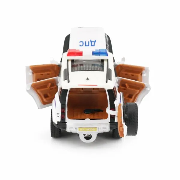 Радиоуправляемая металлическая полицейская машина Land Rover Defender 1:22 - HCL-3610-WHITE