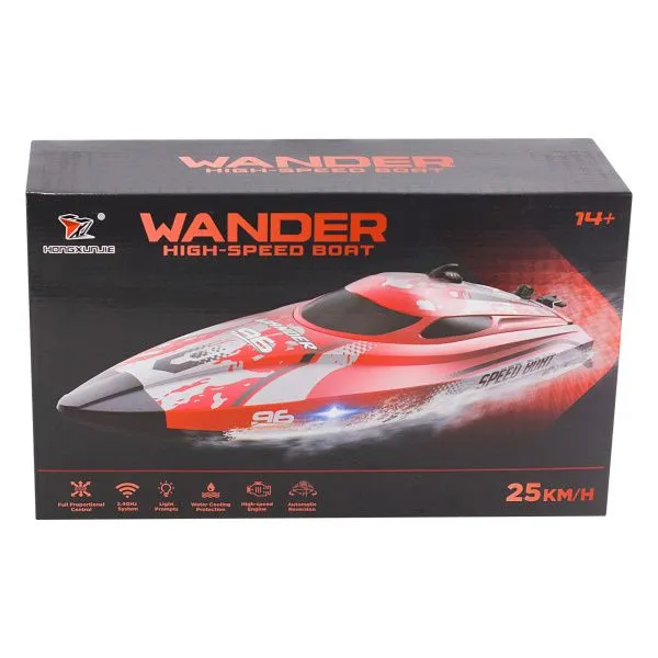 Радиоуправляемый катер Wander (30 см, LED, 25 км/ч) - HJ820-WHITE