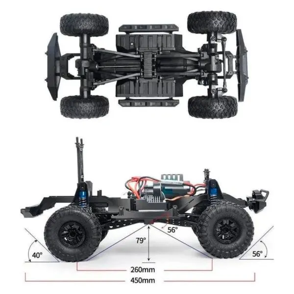 Радиоуправляемый краулер HB Beast Climbing (44 см, 4WD, 1:10) - HB-ZP1007
