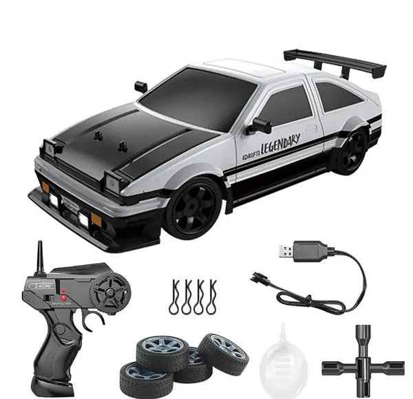 Радиоуправляемая машина для дрифта HB Toyota AE86 (4WD, свет, пар, акб, 1:16) - SC16A03-1