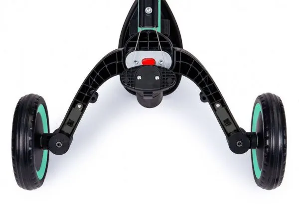 Детский беговел-велосипед 8в1 с крышей и ручкой, зеленый - TR008C-CYAN