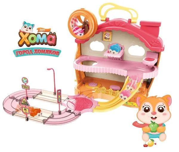 Набор игровой Fenfa "Город хомяков" Розовый Дом Лолы (2 хомяка, свет, звук) - 1619B