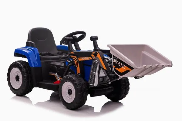 Детский электромобиль XMX трактор с ковшом (синий, EVA, пульт, 12V) - XMX611U-BLUE